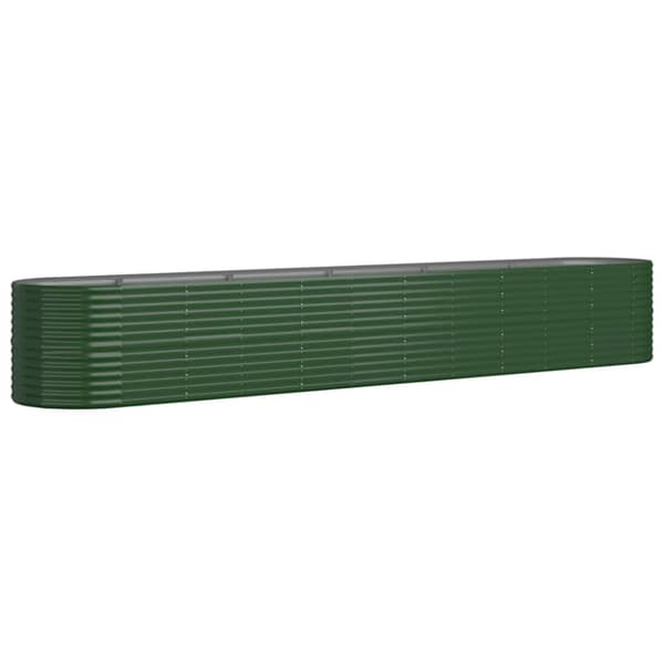Odlingslåda galvaniserat stål 440x80x68 cm grön