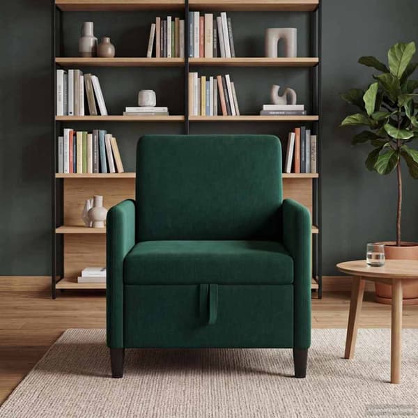 Soffa med förvaring Mörkgrön 72 x 78 x 87 cm Polyester