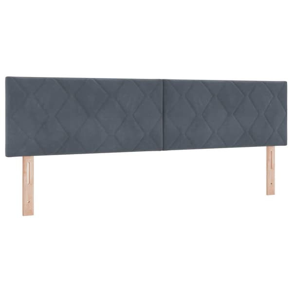 Boxspring säng med madrass och LED Mörkgrå 180 x 200 cm Sammet