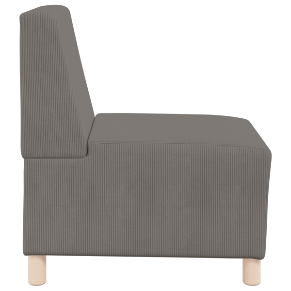 Modulsofa utan armstöd 2 pcs Ljusgrå 55 x 74 x 82 cm