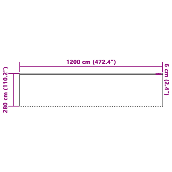 Spetsgardin med gardiner Blommor Vit 280x1200cm Polyester