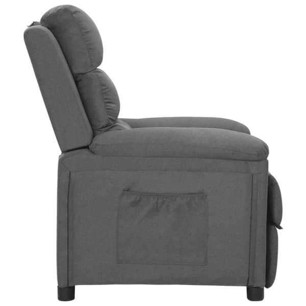 Reclinerfåtölj ljusgrå tyg