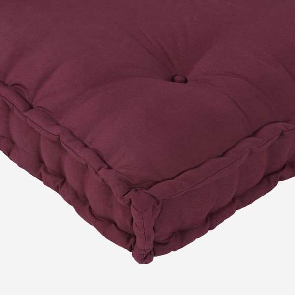 Pallettsoffa Kudde 2 st Tyg Bordeaux 120 x 80 x 38 cm