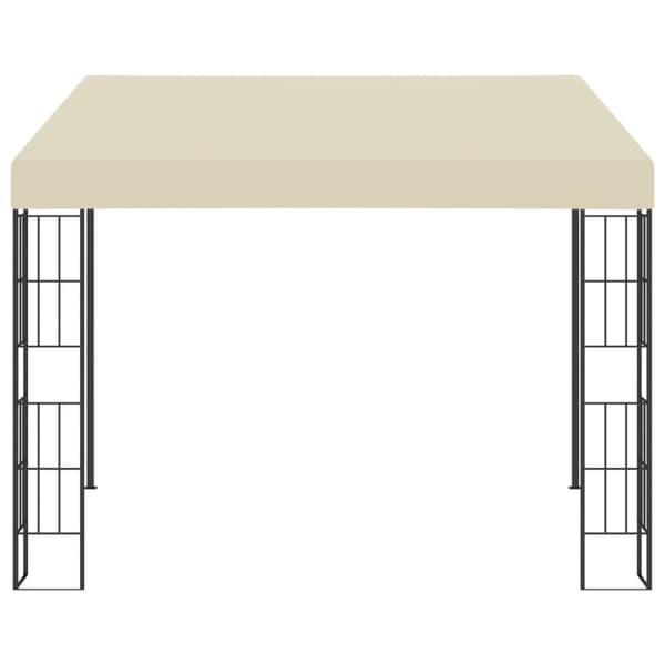 Väggmonterad paviljong 3x3 m gräddvit tyg