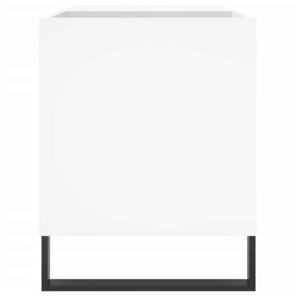 Stereobänk vit 85x38x48 cm konstruerat trä