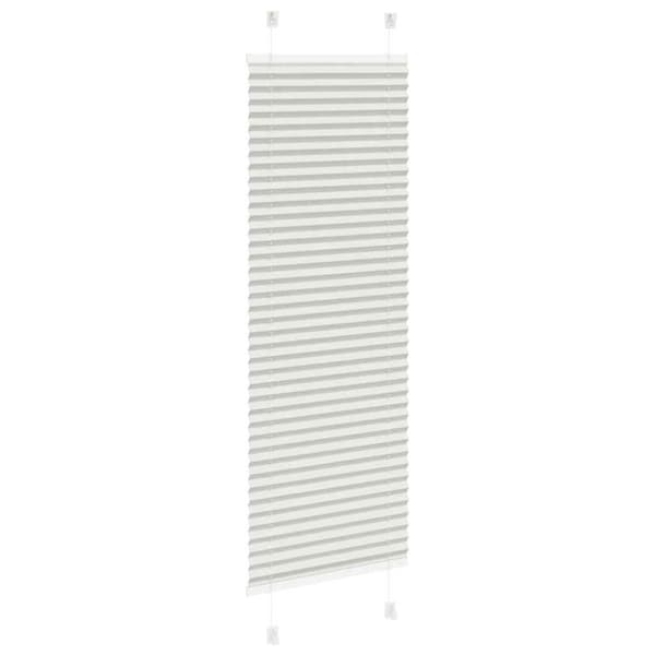 Plisserad persienn ljusgrå 45x100cm tyg bredd 44,4cm polyester