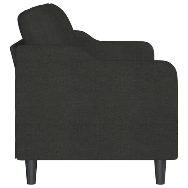 3-sitssoffa svart 180 cm tyg