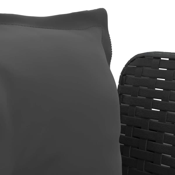 1-sits fåtölj med kuddar i rottlook PP Antracit