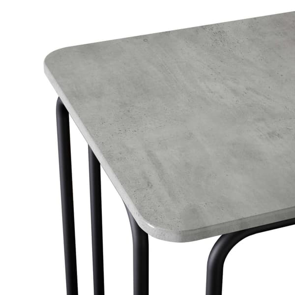 Matbord 100 x 50 x 75 cm Konstruerat trä Betonggrå Rektangulär