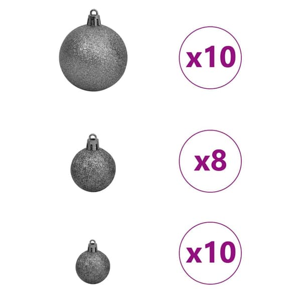 Julgran med 300 LED-lampor med stativ Vit 210 cm PE och Stål