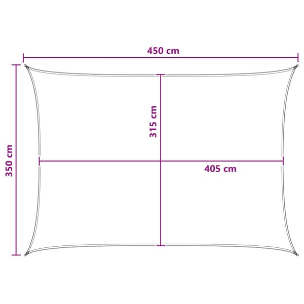 Solsätt segel Blå och Vit 3,5 x 4,5 m HDPE
