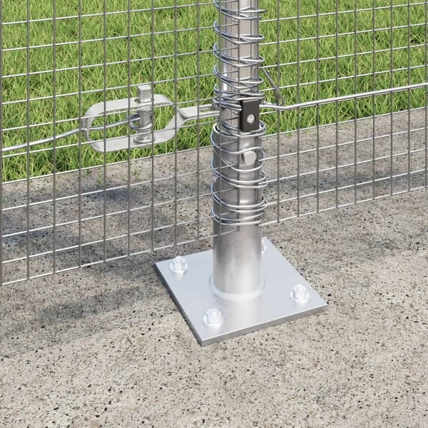 Stängselstolpe Silver 10 x 1,2 m (16 x 16 mm nät) Stål