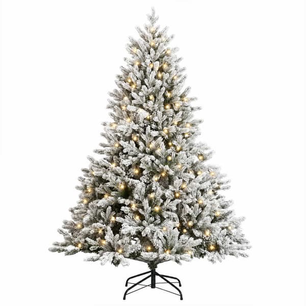 Plast Hingad Julgran 120 cm 150 LED-lampor Varmvit PE & PVC Vit