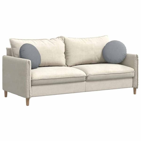 Sittkuddar 2 pcs Ljusgrå Ø40 x 13 cm tyg