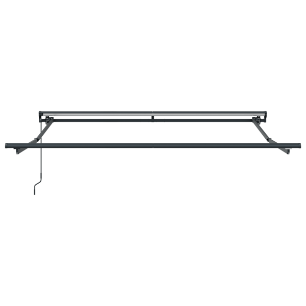 Markisram Röd och Vit 300 x 250 cm Polyester med PU-beläggning