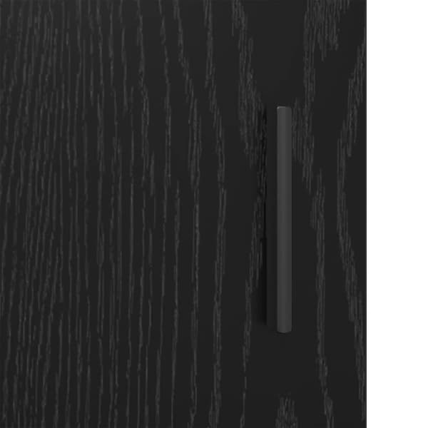 Sideboard Svart ek 97 x 33 x 81 cm Konstruerat trä