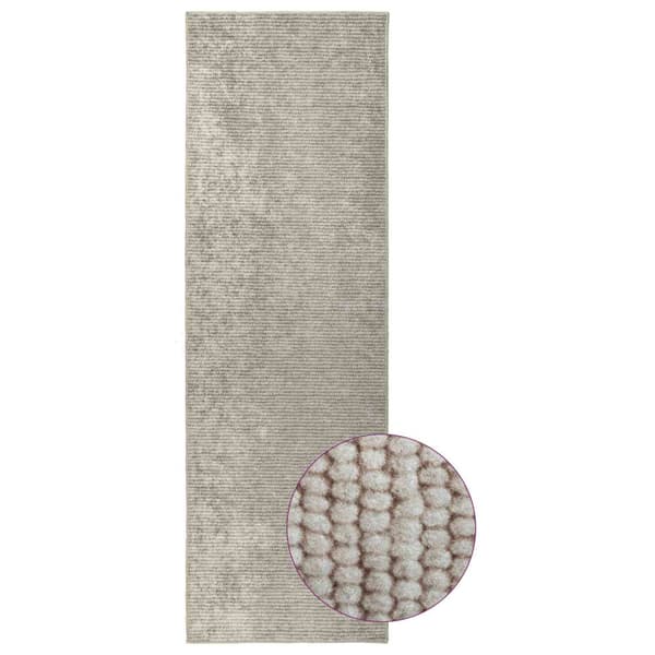 Matta Beige 80 x 400 cm 100% Polyester 3 mm Tvättbar