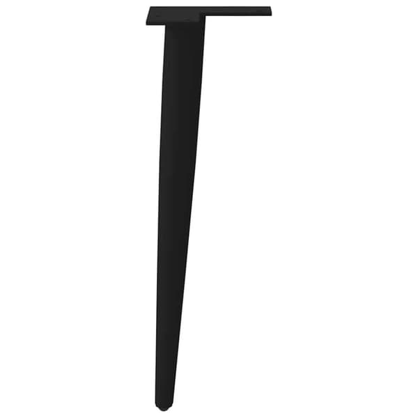 Soffbordsben koniska 4 st svarta 42-43 cm stål