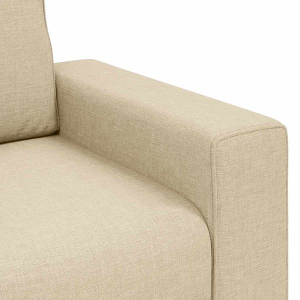 2-sitssoffa krämfärgad 180x77x82 cm tyg