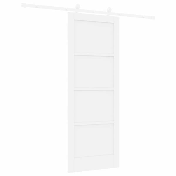Skjutdörr 78 x 202 cm Konstruerat trä Vit