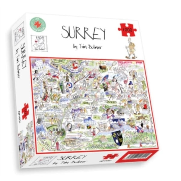 Map of Surrey Jigsaw 1000 Piece Puzzle