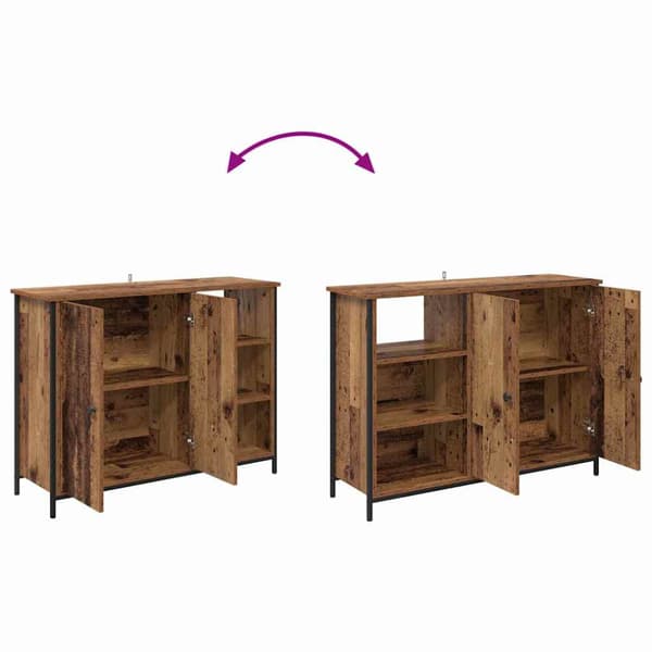 Sideboard Gammalt trä 100 x 33 x 75 cm Konstruerat trä