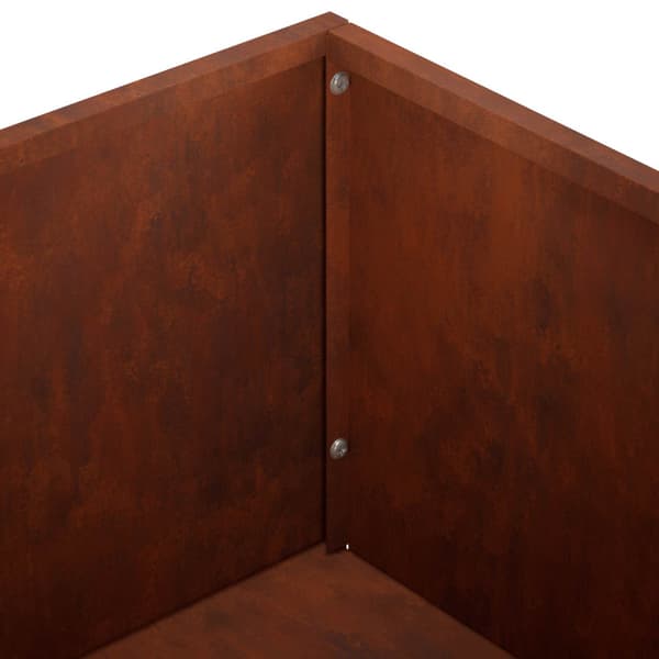 Trädgårdsplanterare 2 st Rostig 80 x 20 x 49 cm