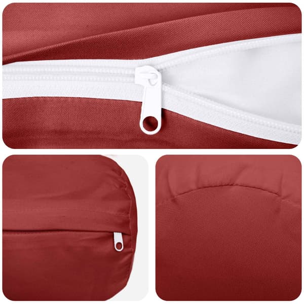 Kuddöverdrag 6 st HEERLEN Vinröd Ø 15 x 40 cm Polyester