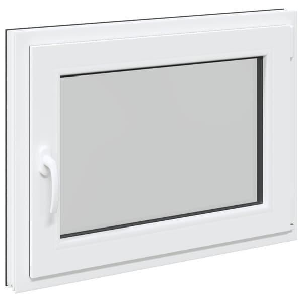 Källarfönster RISOR Antracit 80 x 60 cm PVC och glas