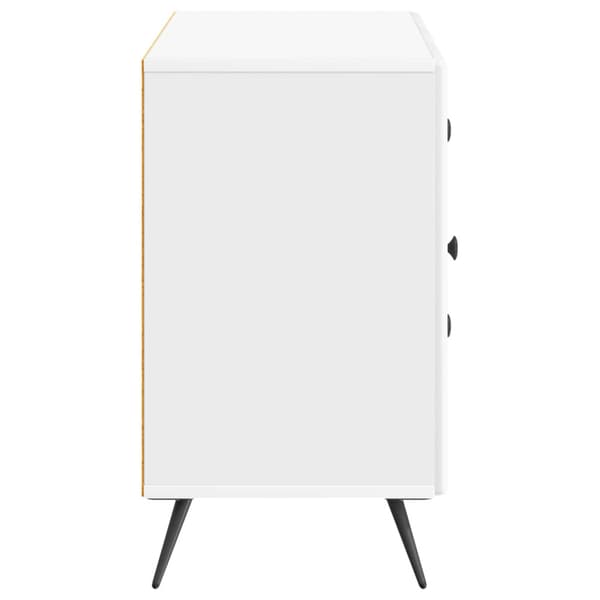 Sideboard Vit högglans 89 x 34,5 x 60 cm Konstruerat trä