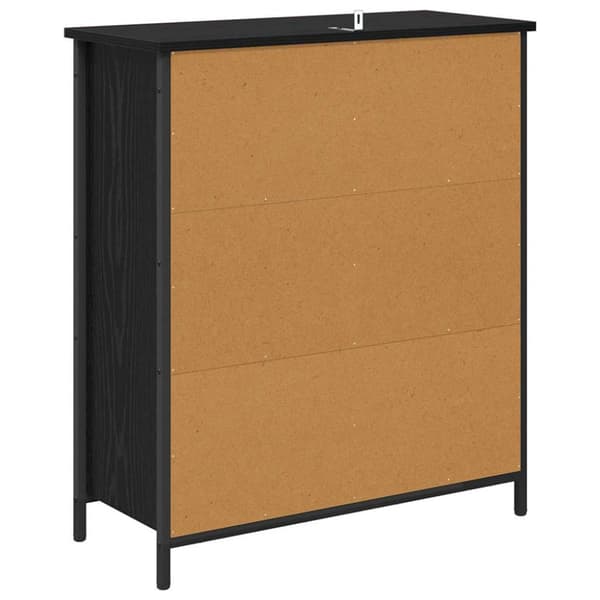 Sideboard Svart Ek 70 x 30 x 80 cm Konstruerat trä