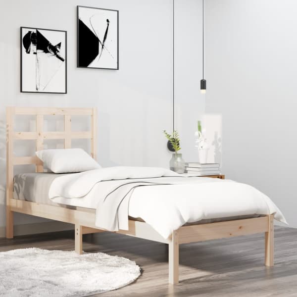 Sängram massivt trä 90x190 cm
