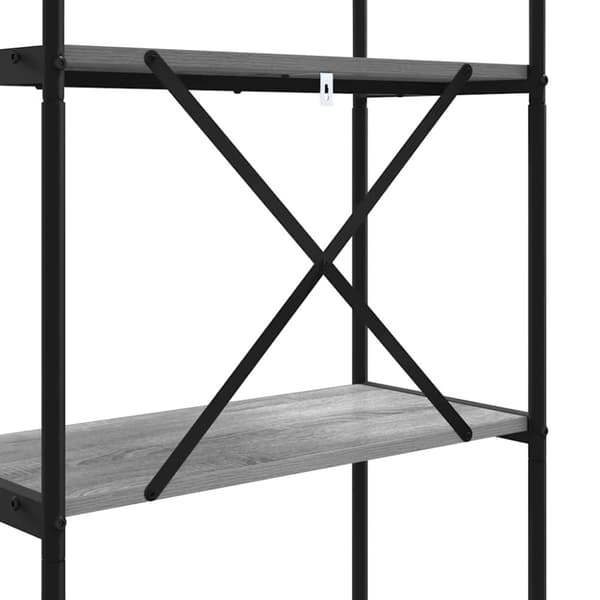Hyllsystem Grå Sonoma 60 x 30 x 183 cm Konstruerat trä