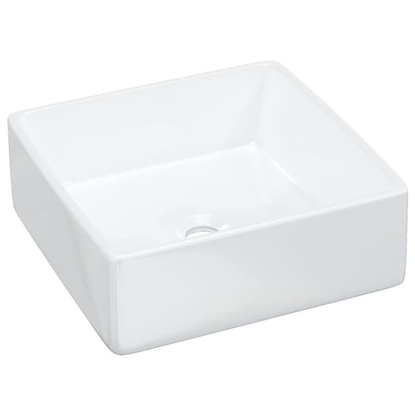 Handfat vit 37x37x13 cm keramik kvadratiskt