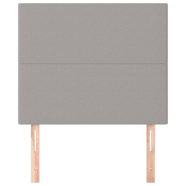 Sänggavel ljusgrå 90x5x118/128 cm tyg