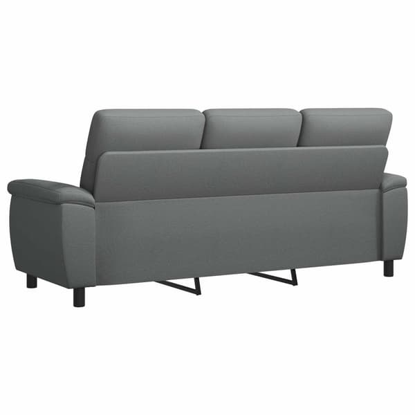 Soffa Mörkgrå 214 x 90 x 95 cm Tyg