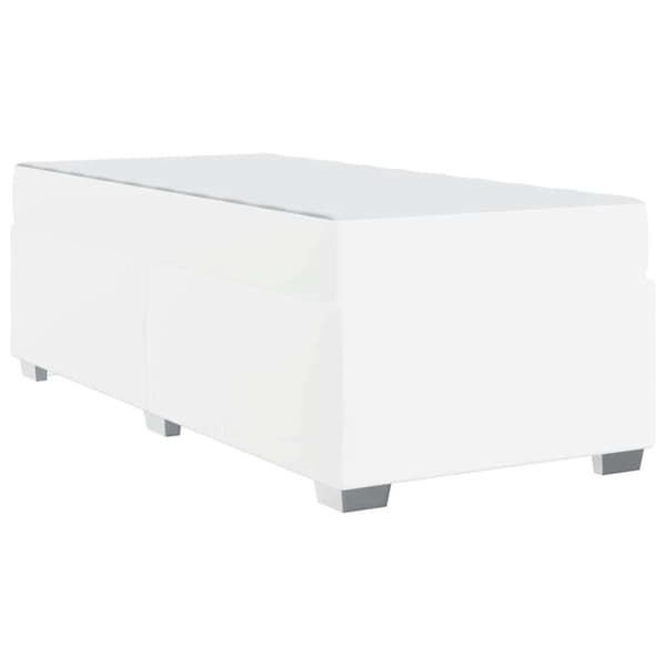 Sängram med madrass Vit 80 x 200 cm tyg