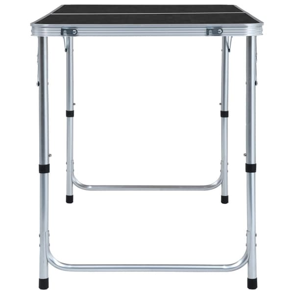 Hopfällbart campingbord grå aluminium 120x60 cm