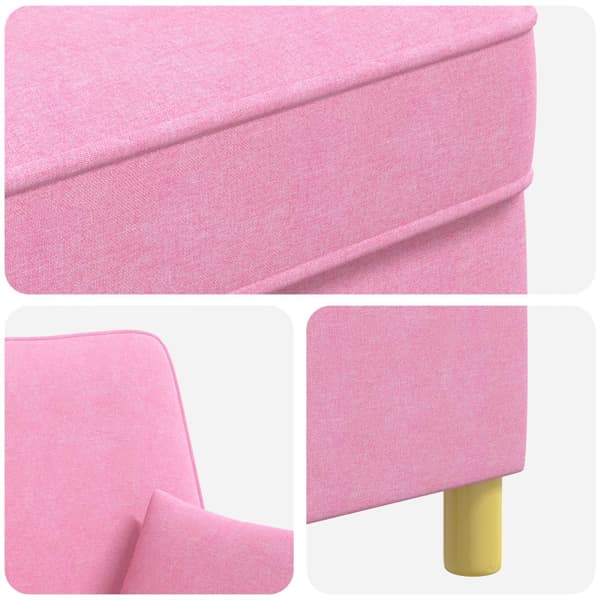 XL fåtölj med dynor Rosa Tyg