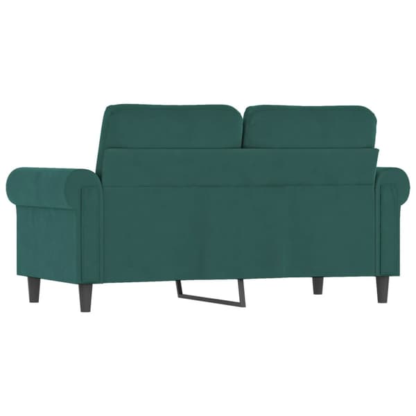 Soffa 2-sits mörkgrön 120 cm sammet
