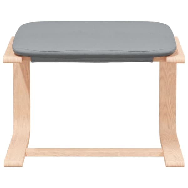 Fotpall ljusgrå 51x41x40 cm tyg