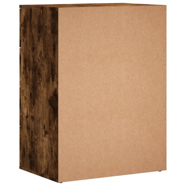 Skänkar 2 st rökfärgad ek 60x39x80 cm konstruerat trä