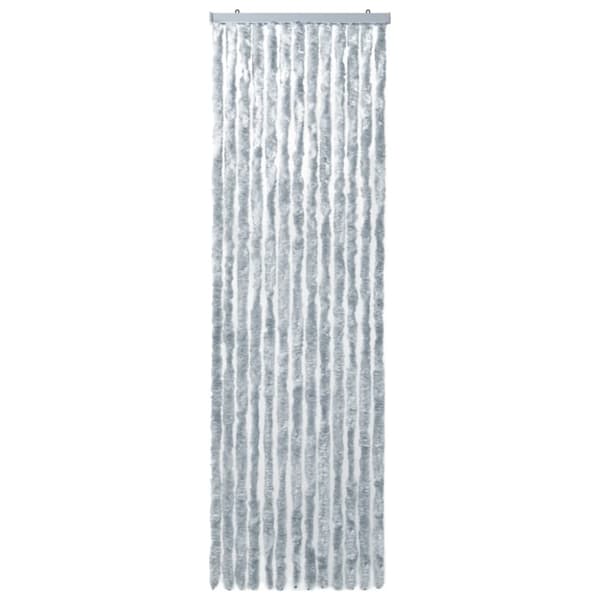 Insektsdraperi vit och grå 90x200 cm chenille