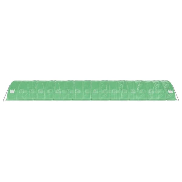 Växthus med stålram grön 90 m² 18x5x2,3 m