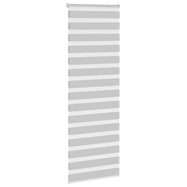 Rullgardin zebra ljusgrå 85x230 cm tyg bredd 80,9 cm polyester