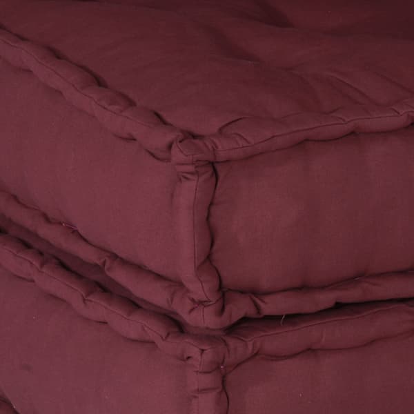 Modulsofa enhet 2 pcs Bordeaux 140 x 70 x 56 cm Tyg