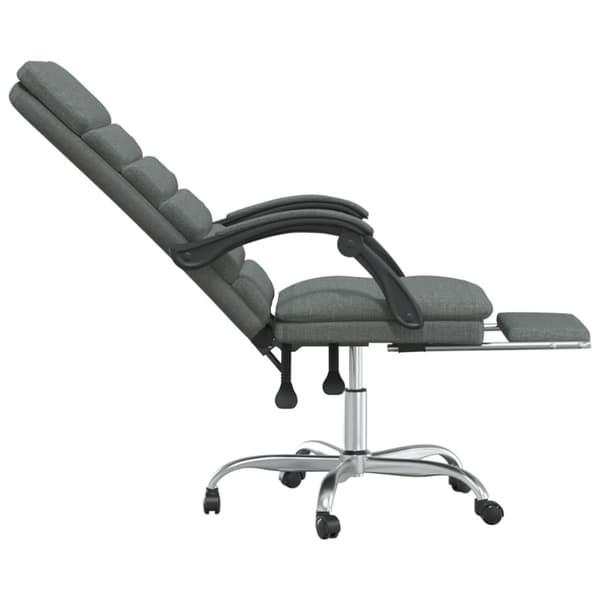 Kontorsstol med massage mörkgrå tyg