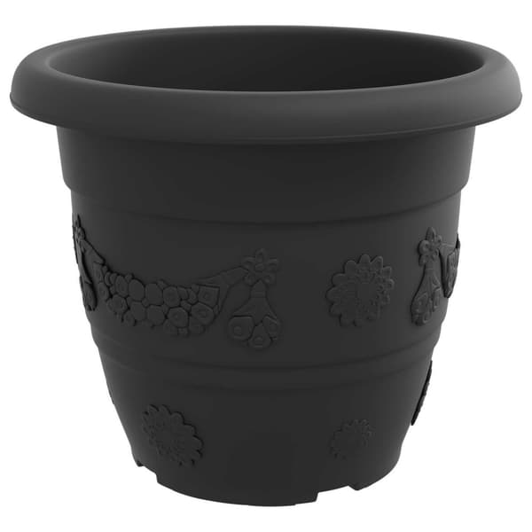 Växtkrukor 24 pcs Svart Ø 34 x 28 cm Plast