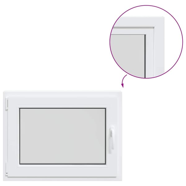 Källarfönster RISOR 80 x 55 cm PVC och glas