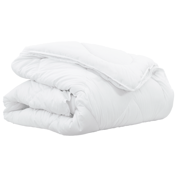 2-i-1 Duntäcke Vit 260 x 220 x 10 cm Polyester